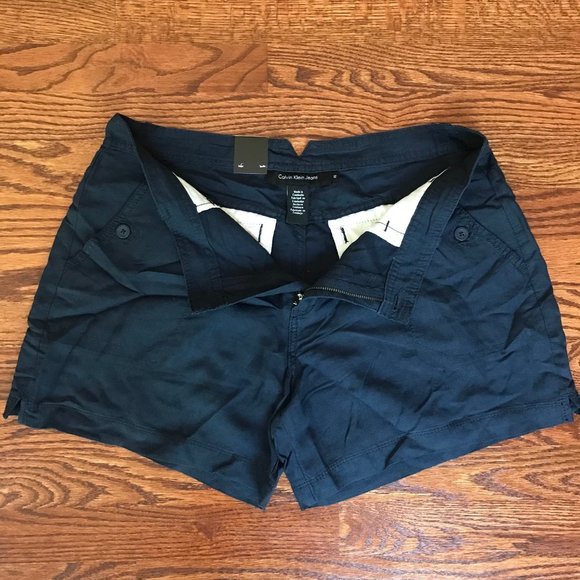 CALVIN KLEIN JEANS Women's shorts NWT Sz 12 Color Blue - Picture 3 of 5